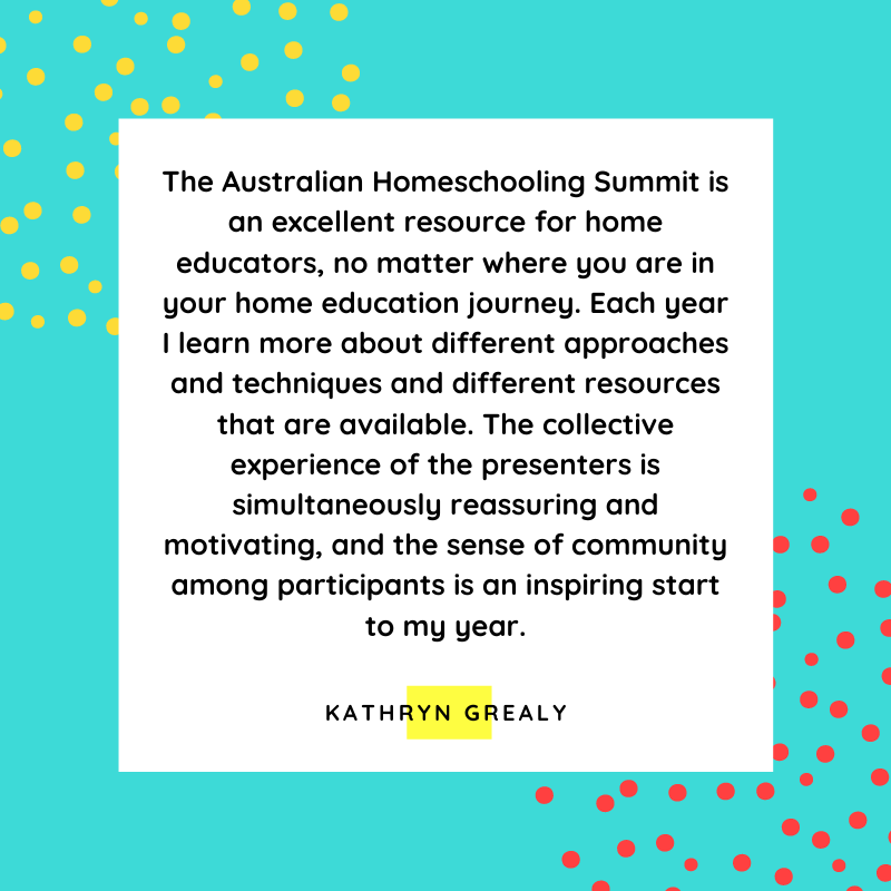 Australian Homeschooling Summit review testimonia