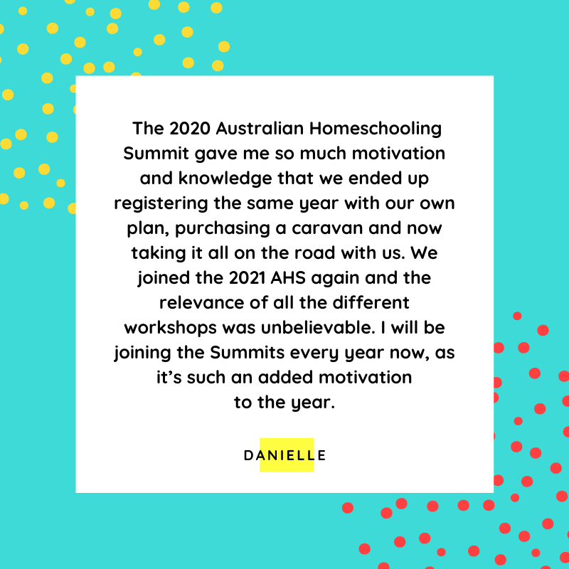 Australian Homeschooling Summit review testimonial